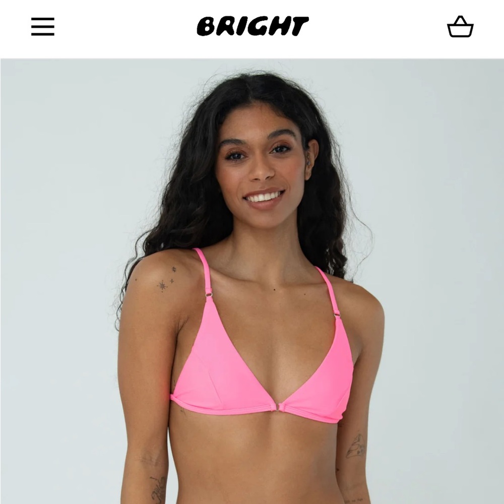 Bright swimwear bikini top